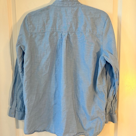 Whistles Denim Chambray Patch Chest Pockets Long Sleeve Lightweight Shirt, M/L - Picture 2 of 8